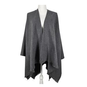 LIZ CLAIBORNE WOMEN'S GRAY PONCHO WRAP SHAWL SCARF SIZE - ONE SIZE FITS MOST